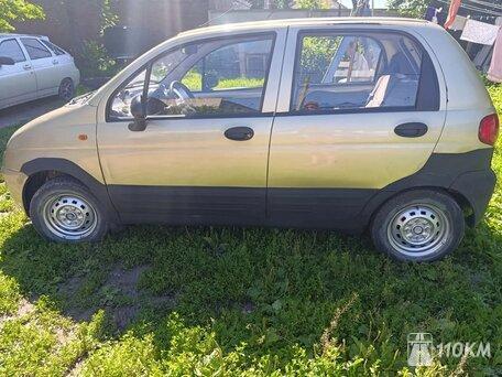 Daewoo, Matiz, 800, 52, бензин, хэтчбек, механика, передний привод, среднее состояние, левый, золотой, 150 000 ₽